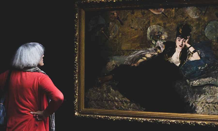 Person Admiring Artwork